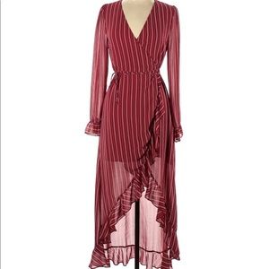 Cotton Candy LA red wrap dress